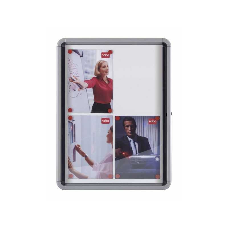 Nobo Bacheca per interni-fondo magnetico 8xA4 anta a battente