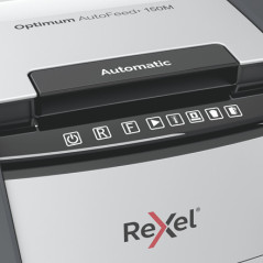Rexel Optimum AutoFeed+ 150M distruggi documenti Taglio a frammenti 55 dB 22 cm Nero, Grigio