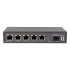 LevelOne GEP-0625 switch di rete Non gestito 2.5G Ethernet (100/1000/2500) Supporto Power over Ethernet (PoE) Nero
