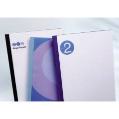 GBC Copertine rilegatura termica LeatherGrain 3mm blu royal(100)