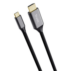 Trust 25630 adattatore per inversione del genere dei cavi USB-C HDMI Nero, Argento