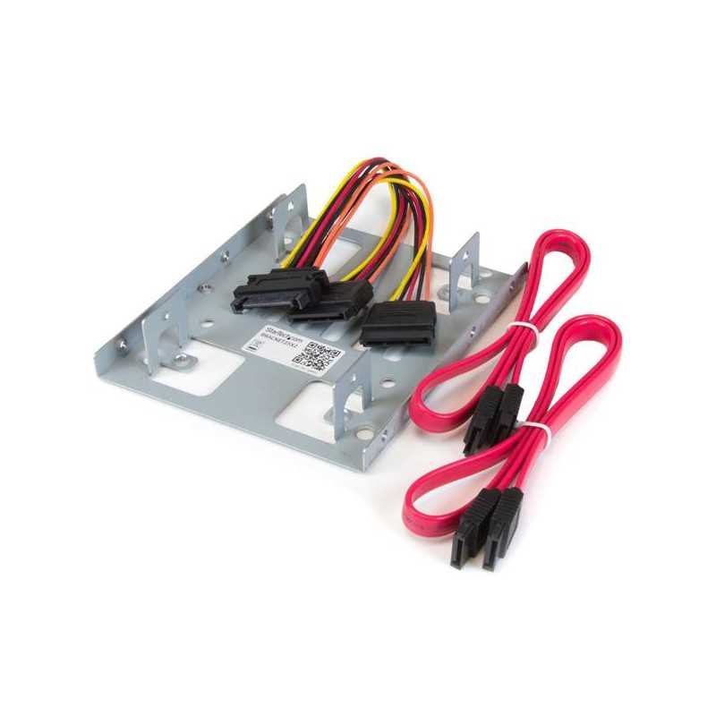 StarTech.com Staffa per doppio HDD da 2,5" a 3,5” per dischi rigidi SATA - Staffa per 2 dischi da 2,5" a 3,5” per mo BRACKET25X2