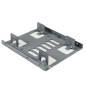 StarTech.com Staffa per doppio HDD da 2,5" a 3,5” per dischi rigidi SATA - Staffa per 2 dischi da 2,5" a 3,5” per mo BRACKET25X2