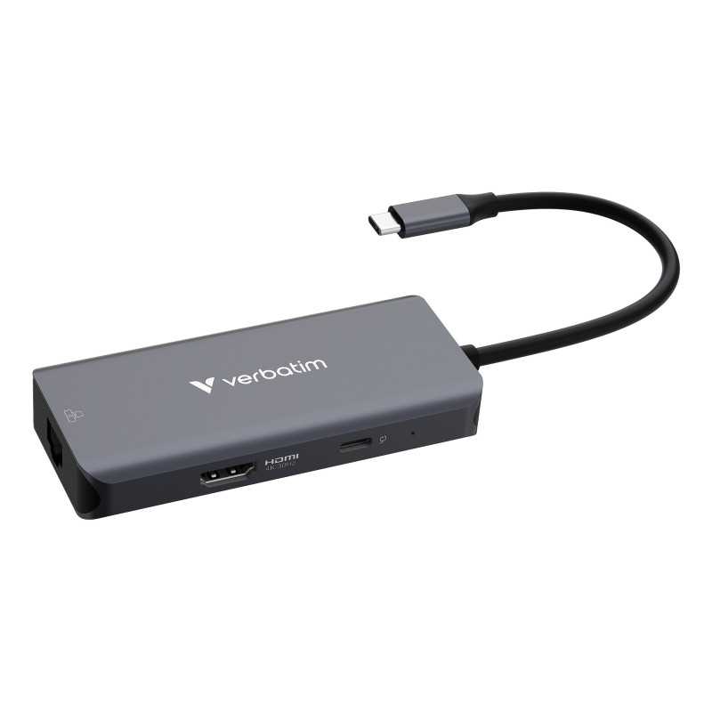 Verbatim 32157 hub di interfaccia USB 3.2 Gen 1 (3.1 Gen 1) Type-C 5000 Mbit/s Grigio Verbatim 32157 hub di interfaccia USB 3.2 Gen 1 (3.1 Gen 1) Type-C 5000 Mbit/s Grigio