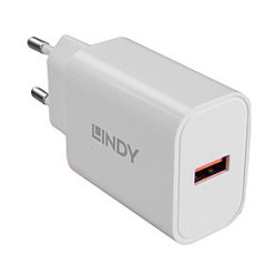 Lindy 73412 Caricabatterie per dispositivi mobili Smartphone, Tablet Bianco AC Ricarica rapida Interno, Esterno