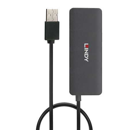 Lindy 42986 hub di interfaccia USB 2.0 480 Mbit/s Nero