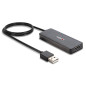 Lindy 42986 hub di interfaccia USB 2.0 480 Mbit/s Nero