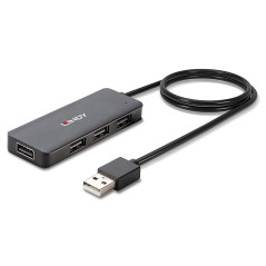Lindy 42986 hub di interfaccia USB 2.0 480 Mbit s Nero