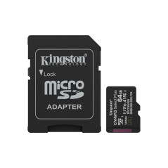 Kingston Technology 64GB microSDXC Canvas Select Plus Gen3 100MB s A1 (Adattatore SD incluso)
