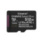 Kingston SDCS3/512GB Technology 512GB microSDXC Canvas Select Plus Gen3 150MB/s A1 (Adattatore SD incluso)