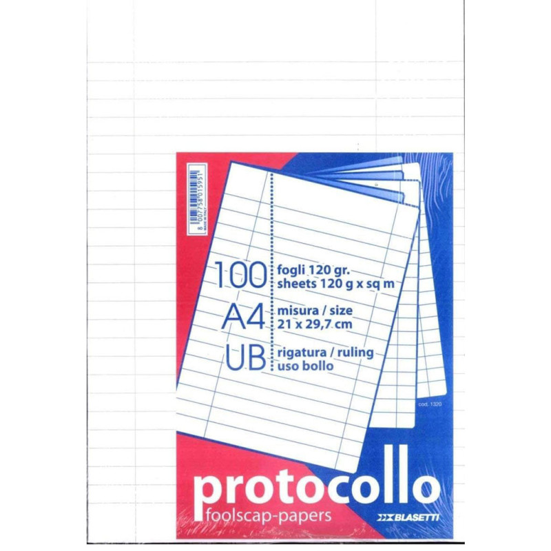 FOGLI PROTOCOLLO 120GR Rigatura UB