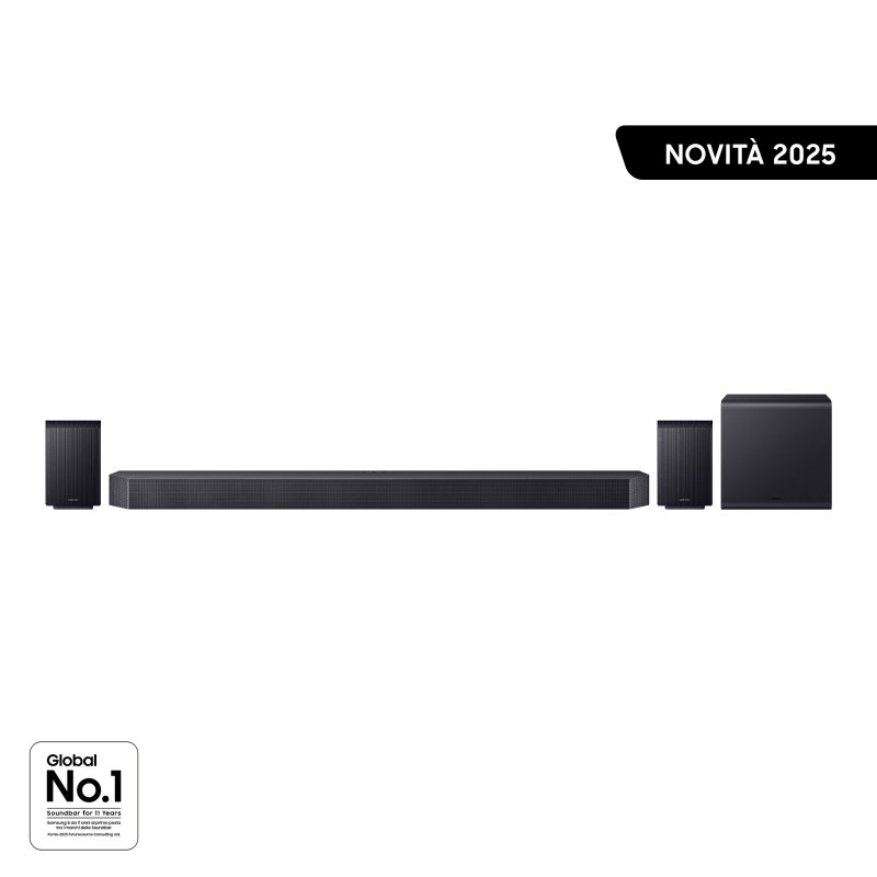 Samsung Soundbar HW-Q990F/ZF, Audio 11.1.4 canali, Wireless Dolby Atmos, 2025