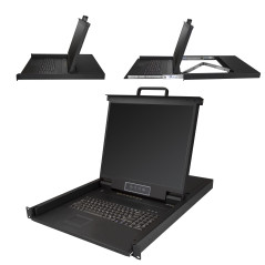 StarTech.com Console KVM per armadio Rack a 8 porte VGA con schermo LCD - 19" - 1U RKCONS1908K