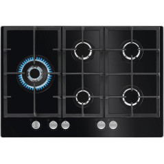 Piano cottura Aeg HKB75820NB a gas 5 fuochi 74x51cm nero