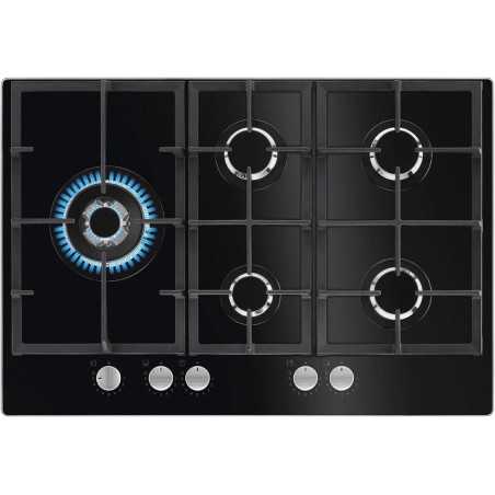 Piano cottura Aeg HKB75820NB a gas 5 fuochi 74x51cm nero