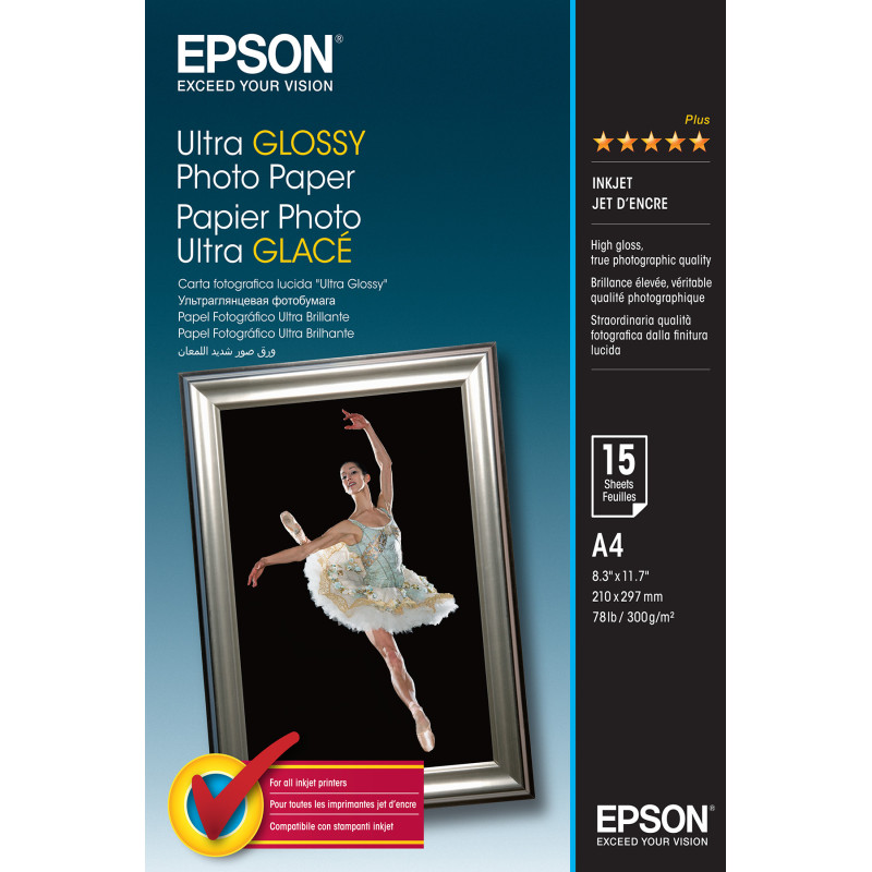 Epson Ultra Glossy Photo Paper - A4 - 15 Fogli Epson Ultra Glossy Photo Paper - A4 - 15 Fogli