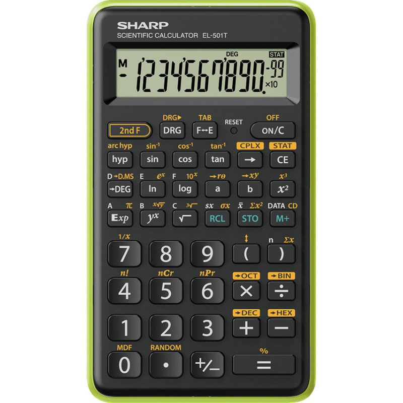 Sharp EL-501T calcolatrice Tasca Calcolatrice scientifica Nero, Verde Sharp EL-501T calcolatrice Tasca Calcolatrice scientifica Nero, Verde