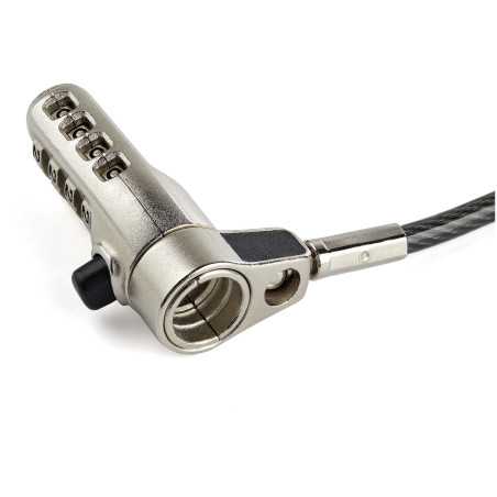 StarTech.com Cavo di sicurezza universale a combinazione per computer portatile da 2m - 3 in 1 - Lucchetto di sicurezz LTULOCK4D