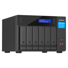 QNAP TVS-h674 NAS Tower Intel® Core™ i3 i3-12100 16 GB DDR4 0 TB QuTS hero Nero