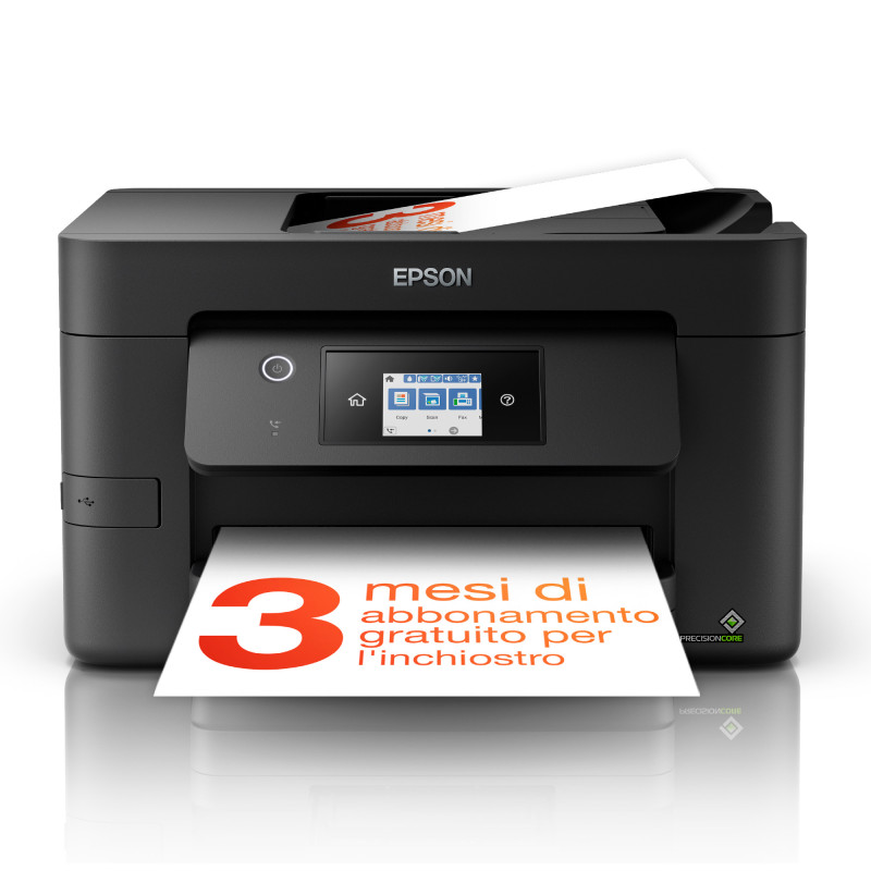 Epson WorkForce Pro WF-3825DWF, stampante multifunzione A4 getto d'inchiostro (stampa, scansione, copia), Display LCD 6.8cm,