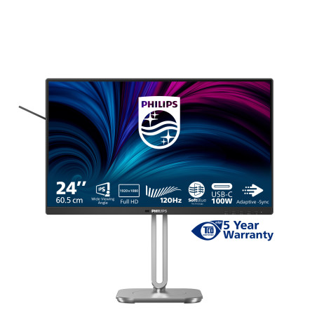 Philips 4000 series 24B2U4301 00 Monitor PC 60,5 cm (23.8") 1920 x 1080 Pixel Full HD LCD Grigio