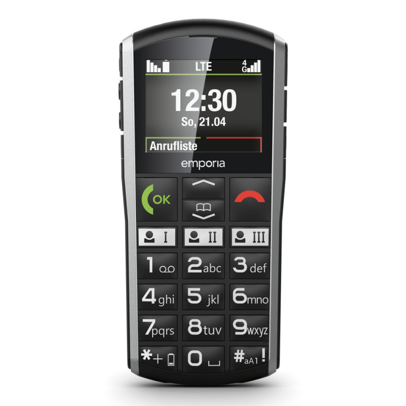 Emporia SIMPLICITY-LTE 5,08 cm (2") 90 g Nero, Argento Telefono di livello base