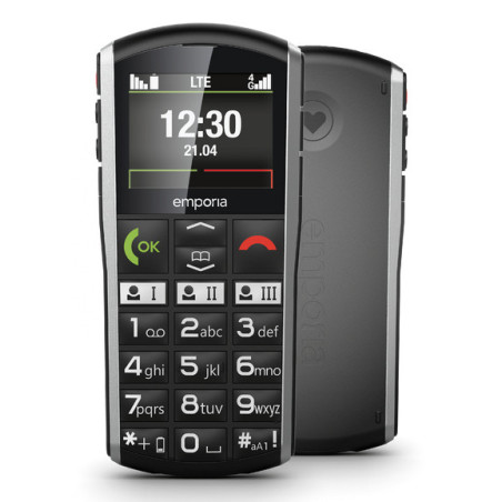 Emporia SIMPLICITY-LTE 5,08 cm (2") 90 g Nero, Argento Telefono di livello base