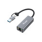 Equip Adattatore di rete da USB-C a 2,5 Gigabit Ethernet (USB-C+A)