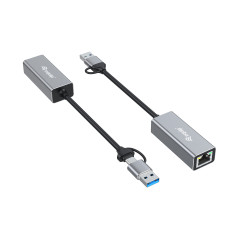 Equip Adattatore di rete da USB-C a 2,5 Gigabit Ethernet (USB-C+A)