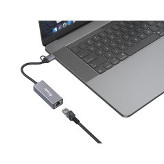 Equip Adattatore di rete da USB-C a 2,5 Gigabit Ethernet (USB-C+A)