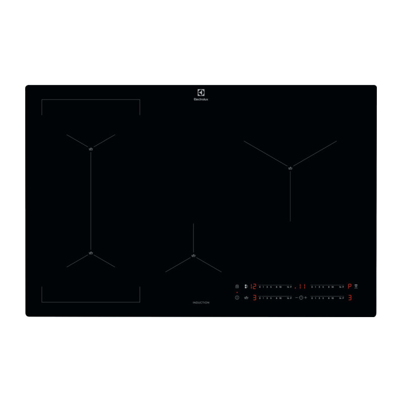 Electrolux EIS82449C Nero Da incasso 80 cm Piano cottura a induzione 4 Fornello(i)