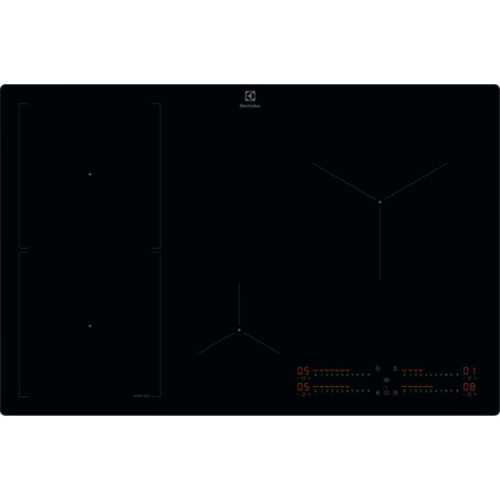 Electrolux Serie 700 KIS82453I Nero Da incasso 77 cm Piano cottura a induzione 4 Fornello(i)