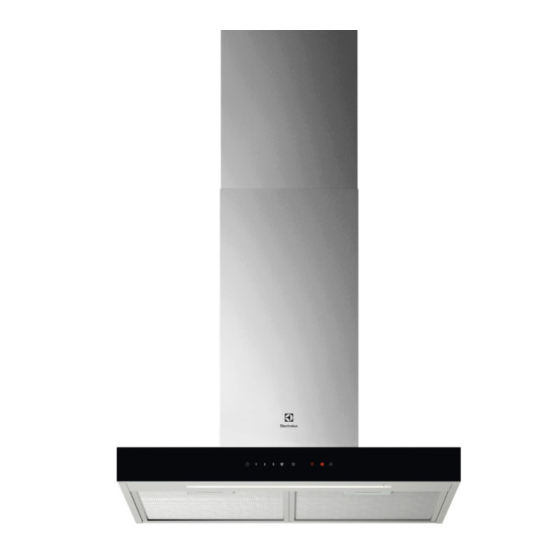 Electrolux LFT826X Cappa aspirante a parete Nero, Acciaio inox A 600 m³/h