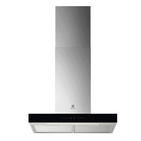 Electrolux LFT826X Cappa aspirante a parete Nero, Acciaio inox A 600 m³ h