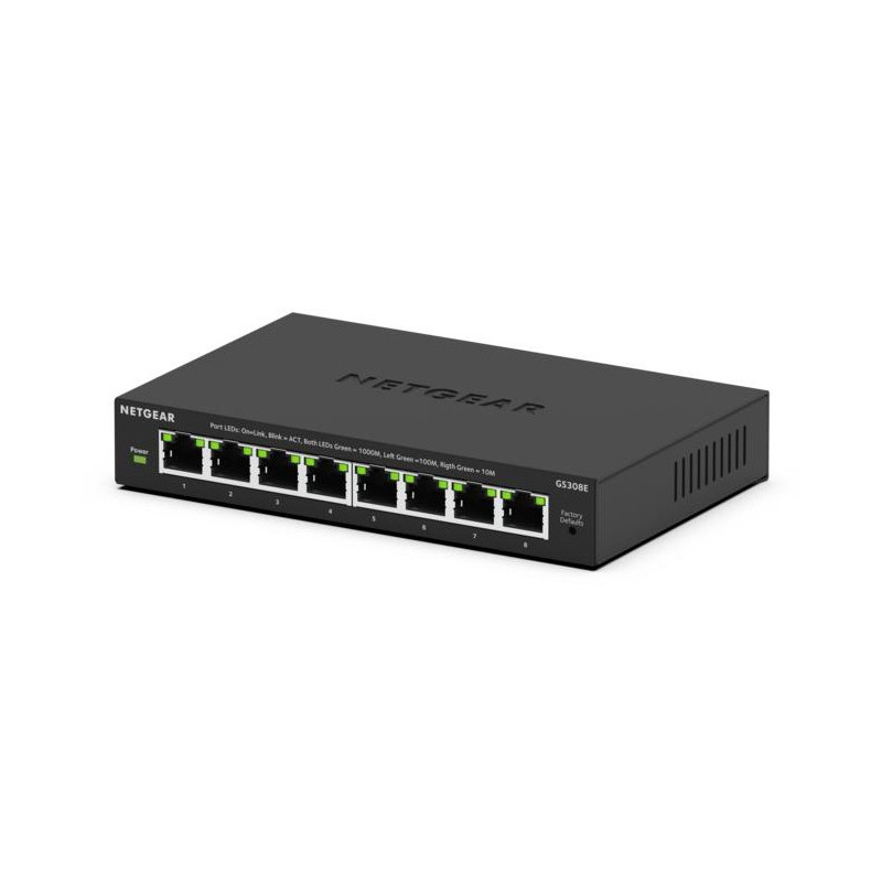 NETGEAR GS308E Gestito L2/L3 Gigabit Ethernet (10/100/1000) Nero