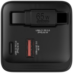 Verbatim 32217 GaN Charger 65W Universale Nero AC Ricarica rapida Interno