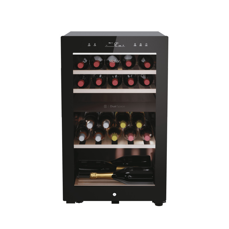 Haier Wine Bank 50 Serie 7 HWS42GDAU1 Cantinetta vino con compressore Libera installazione Nero 42 bottiglia/bottiglie Haier Wine Bank 50 Serie 7 HWS42GDAU1 Cantinetta vino con compressore Libera installazione Nero 42 bottiglia/bottiglie