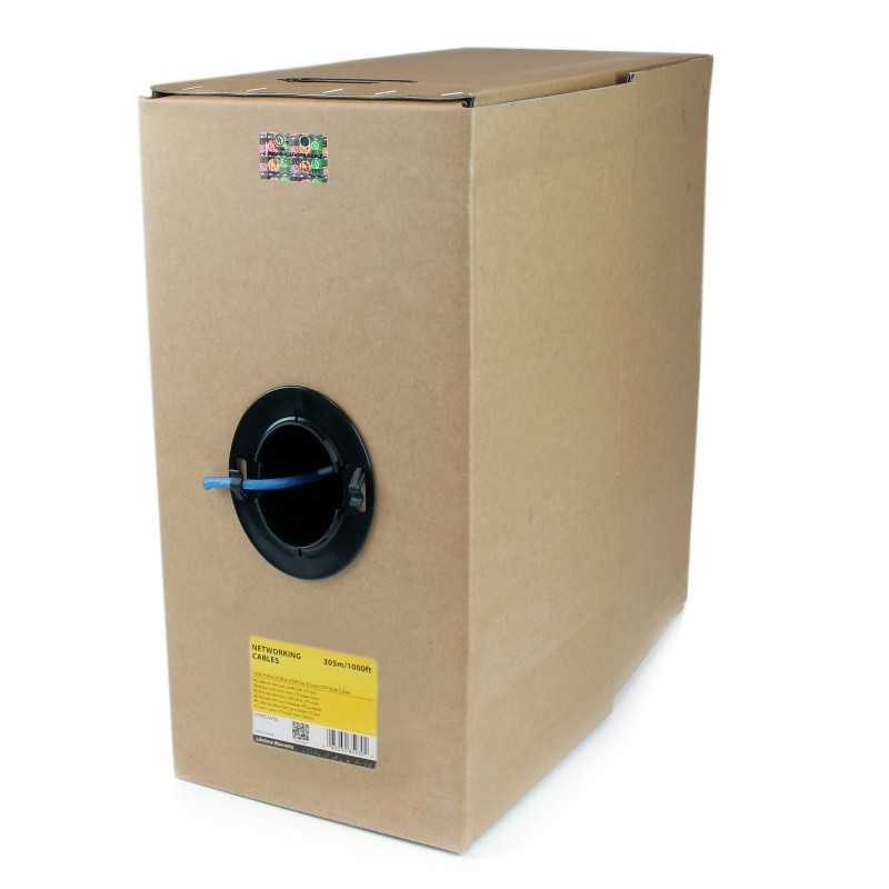 StarTech.com Matassa di cavi LAN Cat6 solidi UTP da 305 m - Bobina di rete ethernet RJ45 - Cavo Ethernet Sfuso Cetific WIR6CMRBL