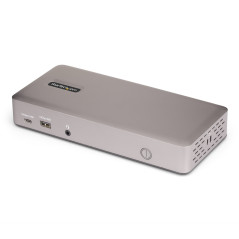 StarTech.com Docking Station USB4 per Tre Monitor, Dock USB-C Multi Display HDMI DisplayPort 4K 60Hz, Ricarica Laptop 100W,