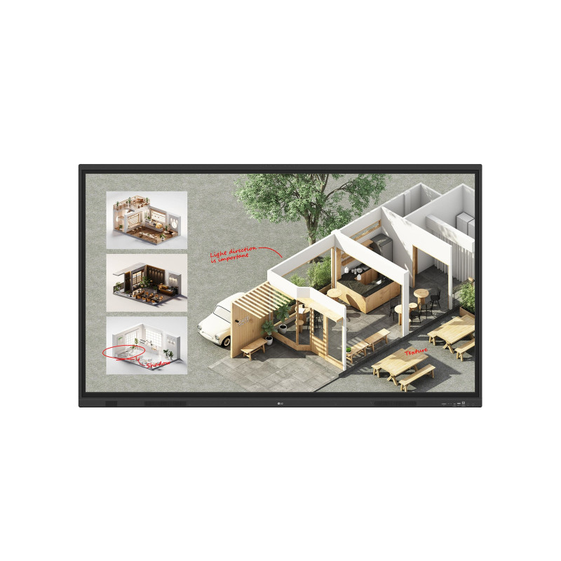 LG CreateBoard Standard lavagna interattiva 190,5 cm (75") 3840 x 2160 Pixel Touch screen Nero 75TR3DQ-B.AUEQ