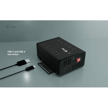 i-tec USB-C/USB-A Metal Charging + data HUB, 15W per port, 10x USB-C CACHRGHUB10C