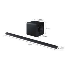 Samsung Soundbar HW-S800D ZF Serie S, 10 Speaker, Wireless Dolby Atmos, Audio a 3.1.2 Canali, Q-Simphony, Alexa integrato e