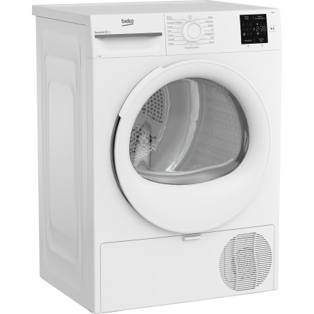 Beko BMT73EW Asciugatrice 7kg, Classe D, Linea Estetica NX, motore asincrono, Display digitale, colore Bianco, oblò Bianco