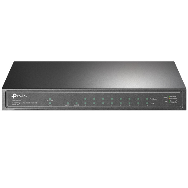 TP-Link TL-SG1210P switch di rete Non gestito Gigabit Ethernet (10/100/1000) Supporto Power over Ethernet (PoE) Grigio