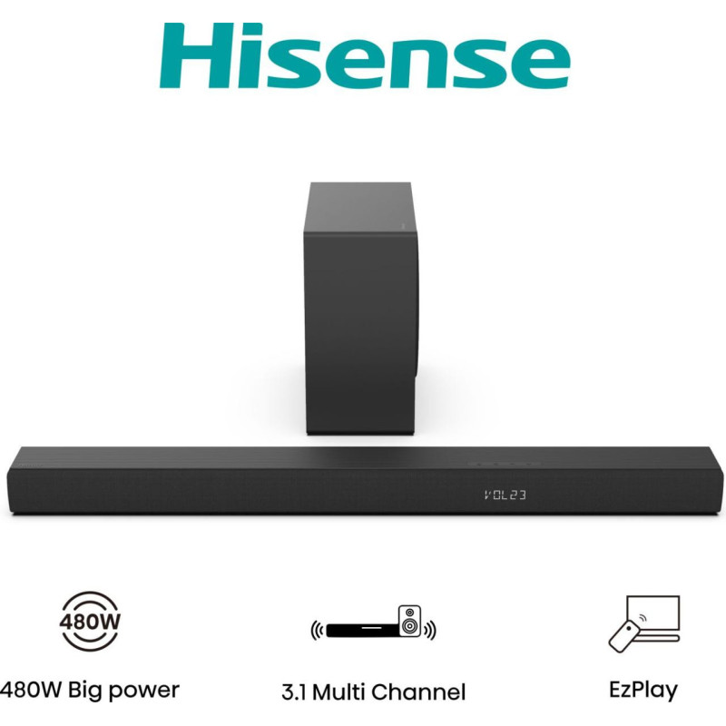 Hisense HS3100 Nero 3.1 canali 480 W Hisense HS3100 Nero 3.1 canali 480 W