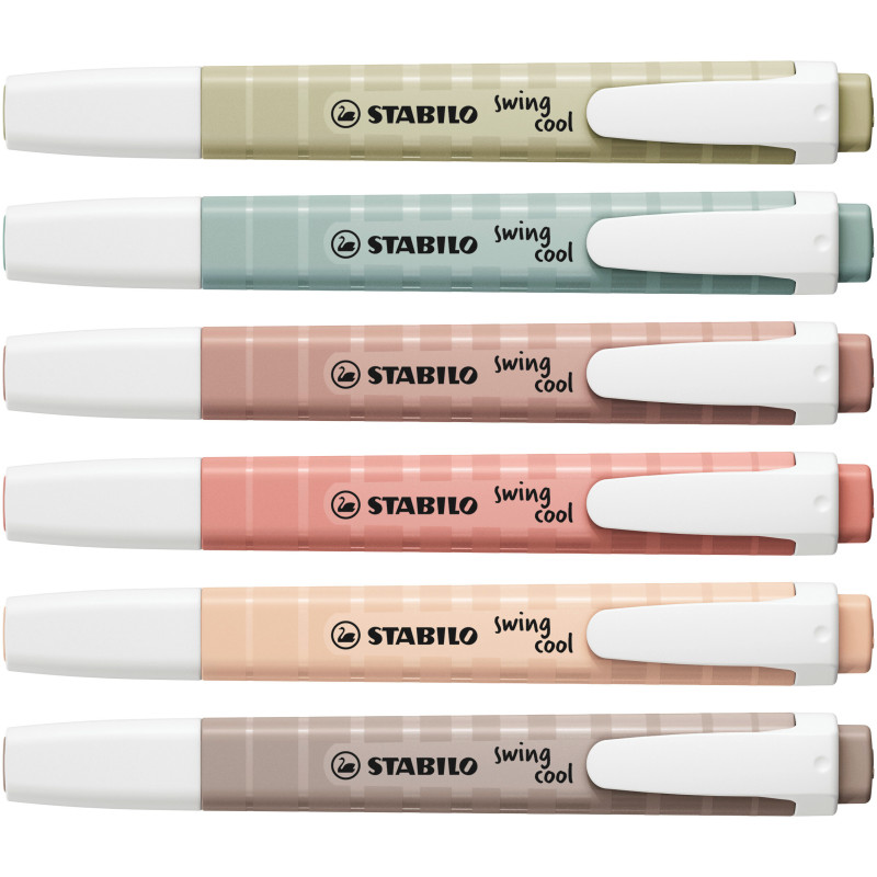 STABILO swing cool NatureCOLORS evidenziatore 6 pz Punta smussata Multicolore