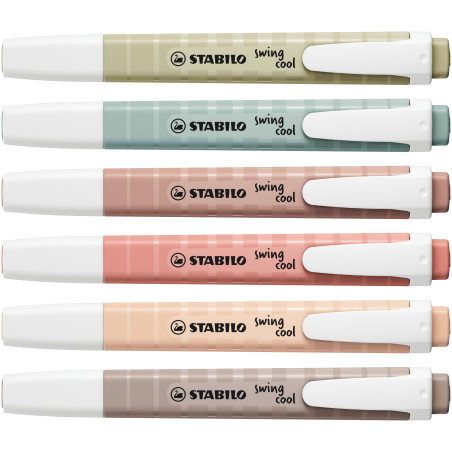 STABILO swing cool NatureCOLORS evidenziatore 6 pz Punta smussata Multicolore