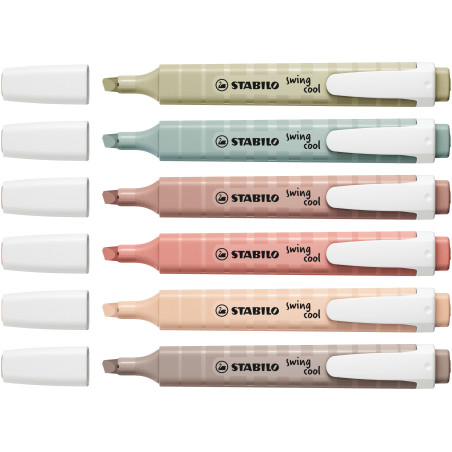 STABILO swing cool NatureCOLORS evidenziatore 6 pz Punta smussata Multicolore