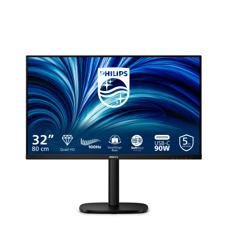 Philips 32B2U3601 Monitor PC 80 cm 31.5" 2560 x 1440 Pixel Quad HD LCD Nero