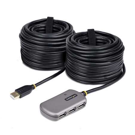 StarTech.com Cavo di Prolunga USB 2.0 da 24m con Hub di Estensione a 4 Porte USB-A, Cavo ripetitore USB atti U02442-USB-EXTENDER